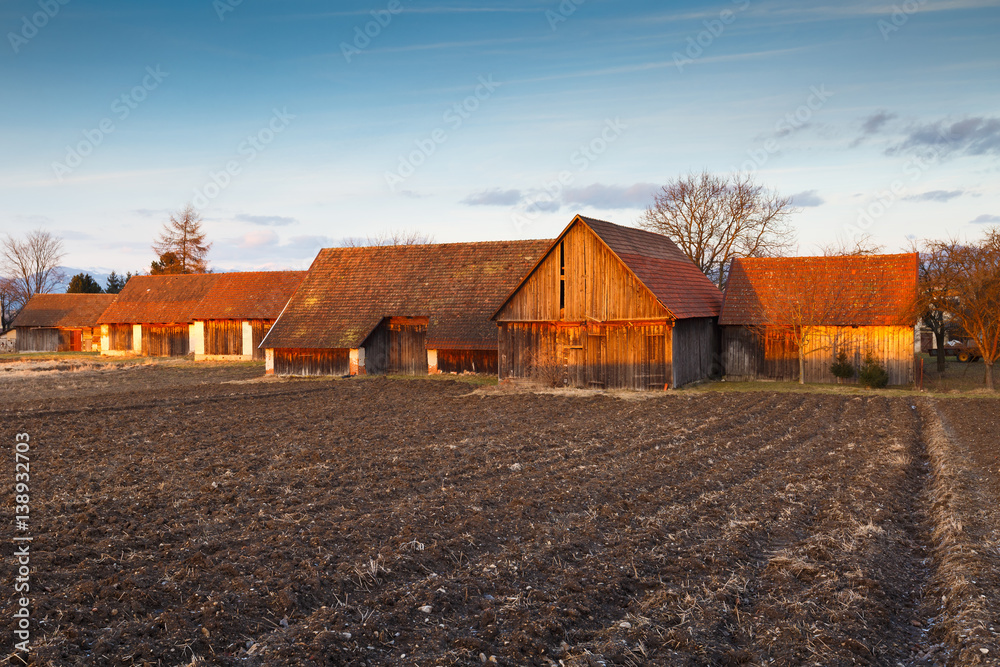 Traditional barns in Turiec region, northern Slovakia. Traditional barns in Turiec region, northern Slovakia.