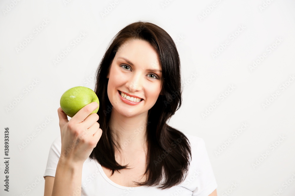 Frau mit Apfel Frau mit Apfel