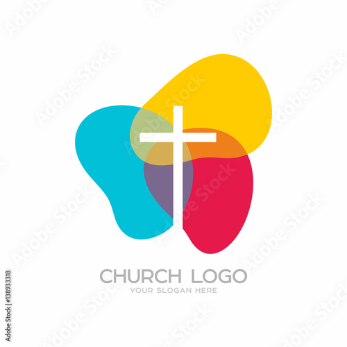 Church logo. Christian symbols. The Cross of Jesus Christ.