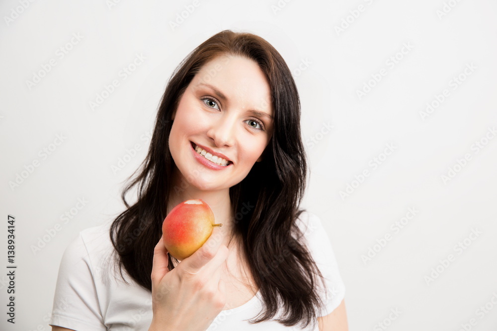 Frau mit Apfel Frau mit Apfel