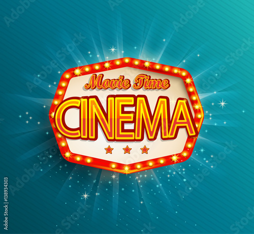 The vintage cinema emblem