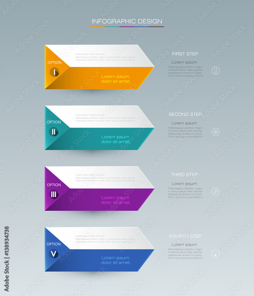 Vector Infographic label design with icons and 4 options or steps. Infographics for business concept. Can be used for presentations banner, workflow layout, process diagram, flow chart, info graph Vector Infographic label design with icons and 4 options or steps. Infographics for business concept. Can be used for presentations banner, workflow layout, process diagram, flow chart, info graph