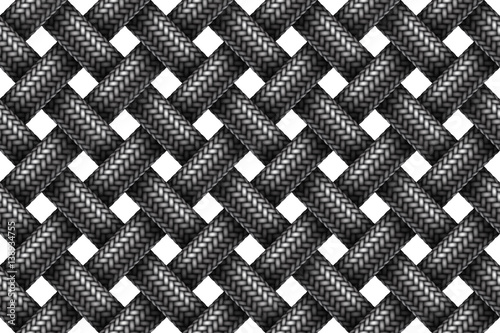 Vector seamless pattern of woven fabric braided cords.