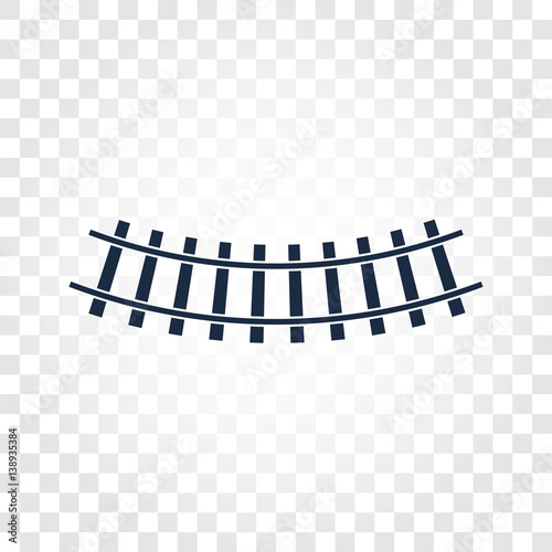 Isolated rails, railway top view, ladder elements vector illustrations on checkered gradient background