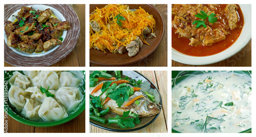 Food set oriental cuisine.