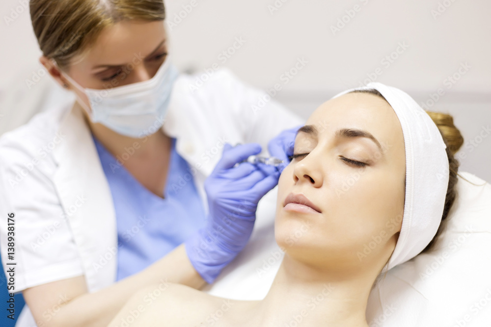 Woman receiving Botox injection