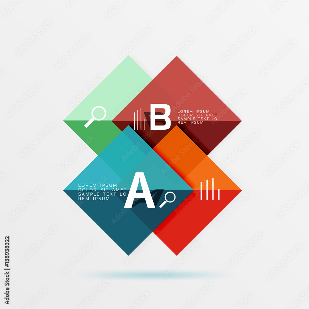 Glossy squares with text, abstract geometric design concept Glossy squares with text, abstract geometric design concept