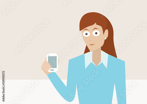 businesswoman with smartphone