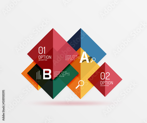 Free Download Glossy squares with text, abstract geometric design concept - GFXLoad