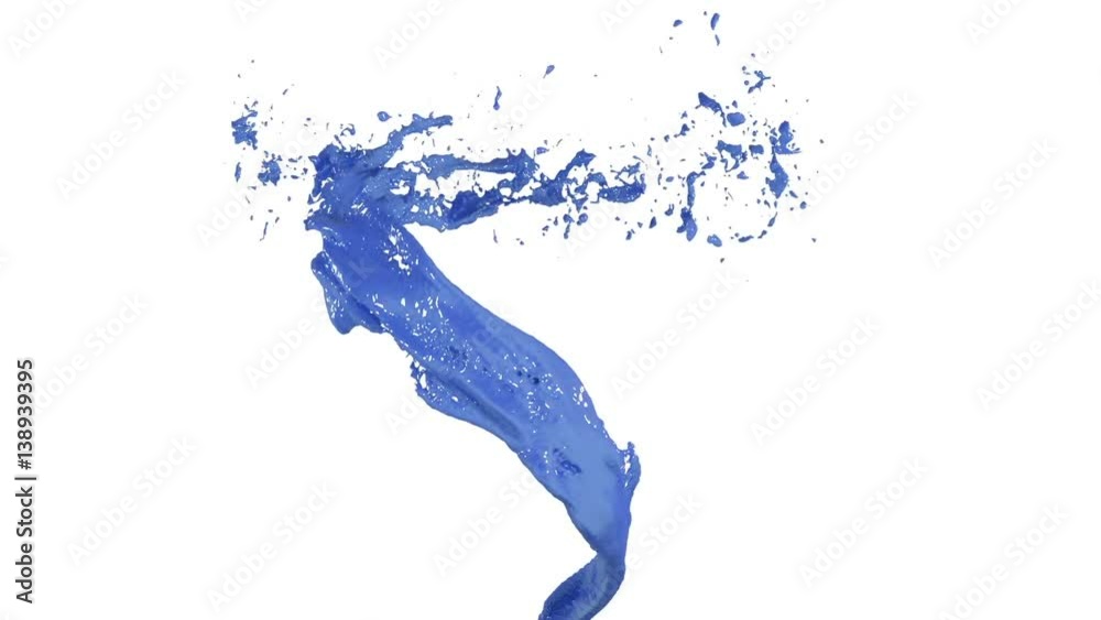 whirlwind of blue liquid like car paint on white background. Beautiful colored paint is whirling. Isolated transparent vortex of liquid 3d animation with alpha matte. Version 2. whirlwind of blue liquid like car paint on white background. Beautiful colored paint is whirling. Isolated transparent vortex of liquid 3d animation with alpha matte. Version 2.