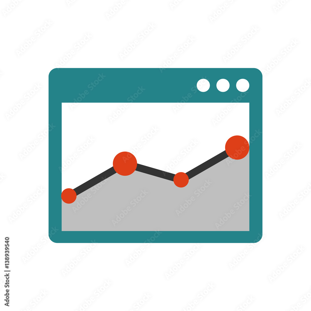 Browser window with chart Browser window with chart