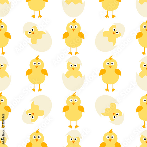 pattern with little chickens
