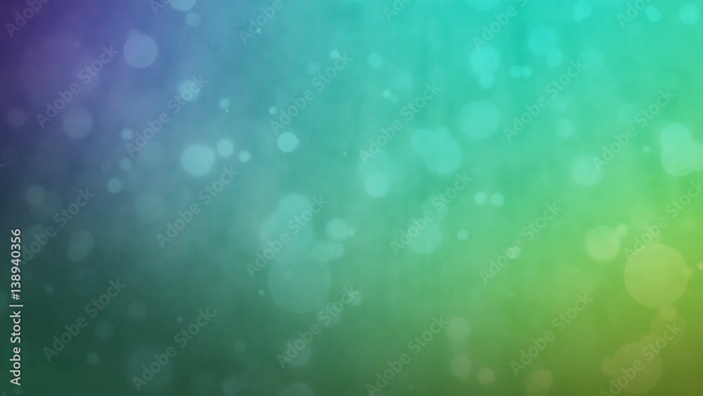 Abstract multicolored background with floating particles. Seamlessly loopable animation.