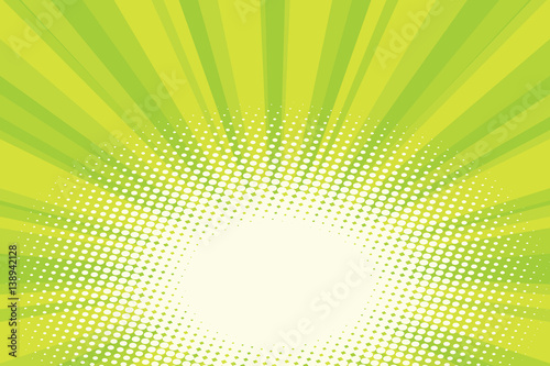 Green natural eco sunrise pop art background