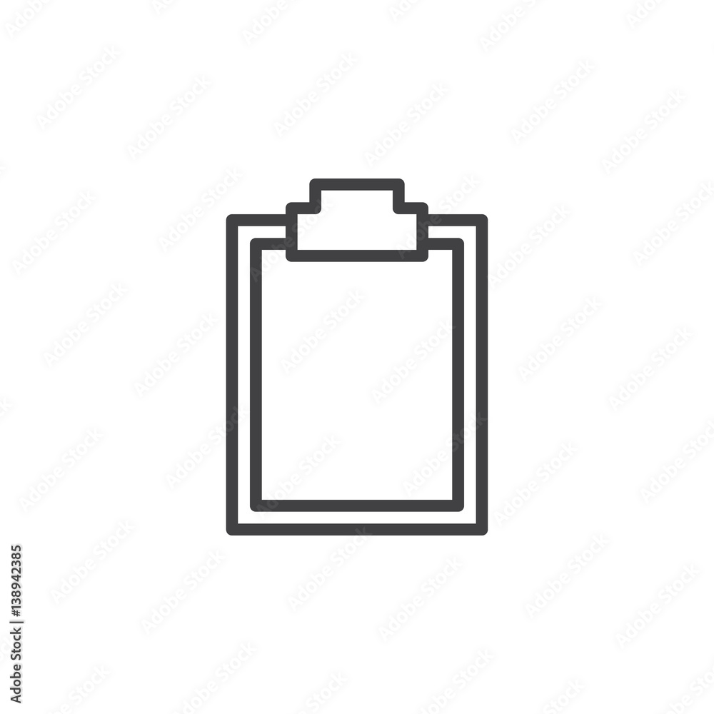 Clipboard empty line icon, outline vector sign, linear style pictogram isolated on white. Symbol, logo illustration. Editable stroke. Pixel perfect Clipboard empty line icon, outline vector sign, linear style pictogram isolated on white. Symbol, logo illustration. Editable stroke. Pixel perfect