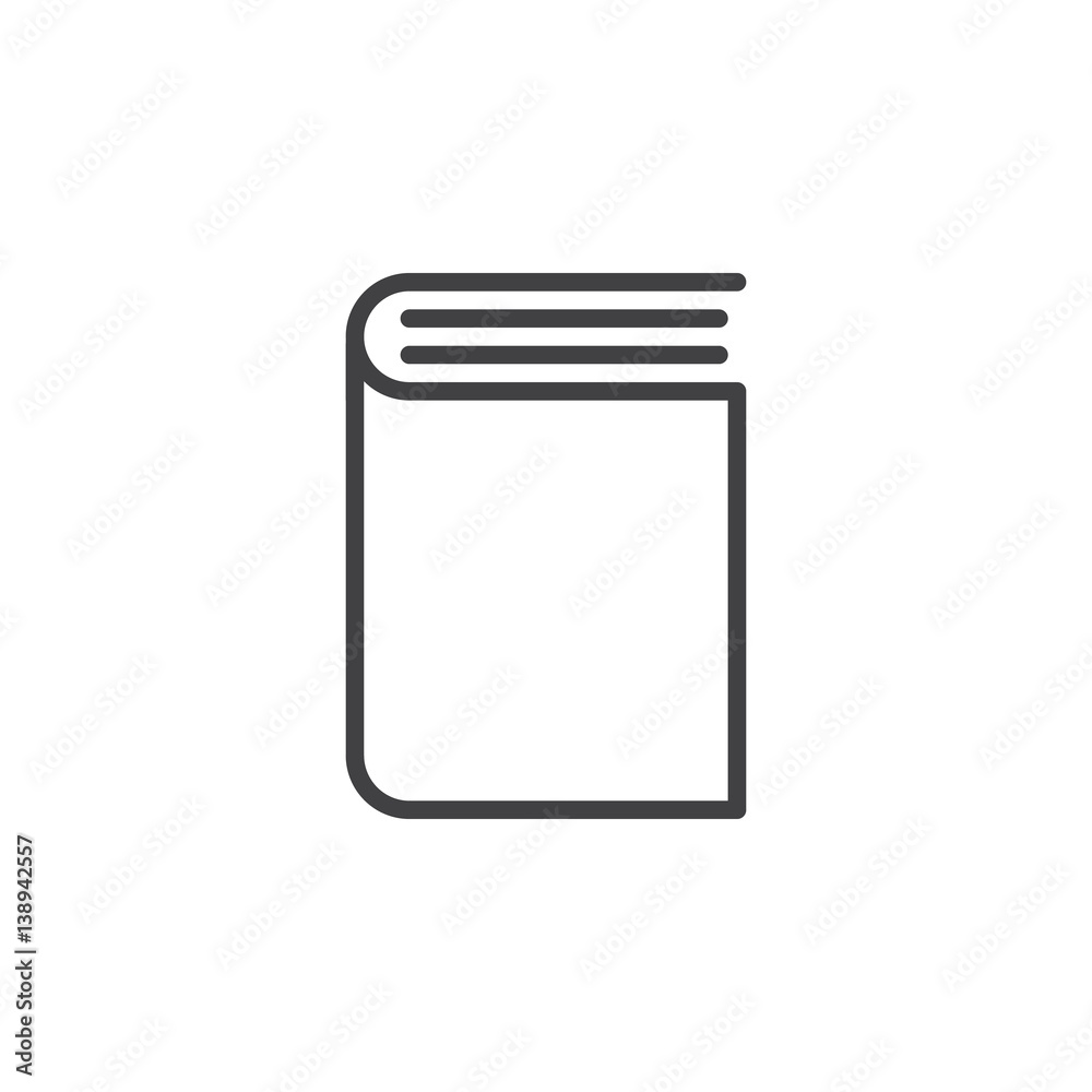 Book line icon, outline vector sign, linear style pictogram isolated on white. Symbol, logo illustration. Editable stroke. Pixel perfect Book line icon, outline vector sign, linear style pictogram isolated on white. Symbol, logo illustration. Editable stroke. Pixel perfect