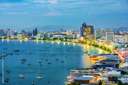 View of Pattaya city in the evening © asiastock