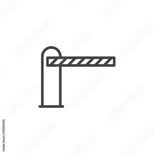 Barrier closed line icon, outline vector sign, linear style pictogram isolated on white. Symbol, logo illustration. Editable stroke. Pixel perfect