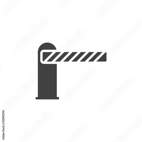 Barrier closed icon vector, filled flat sign, solid pictogram isolated on white. Symbol, logo illustration. Pixel perfect