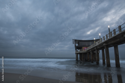 The Pier at Addington Beach on a Cloudy Morning photo