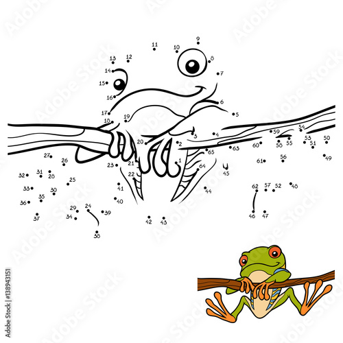 Numbers game for children, Red-eyed tree frog