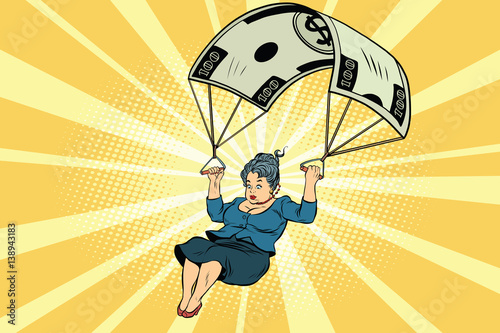 woman Golden parachute financial compensation in the business