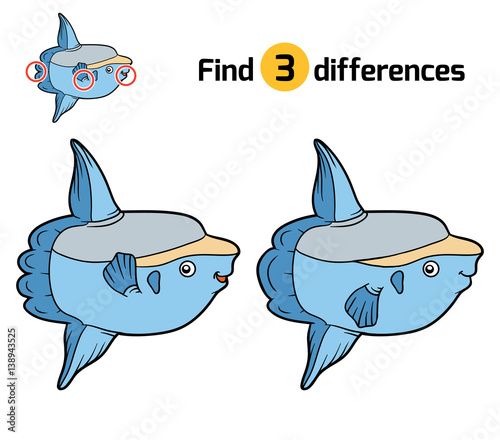 Find differences, Ocean sunfish