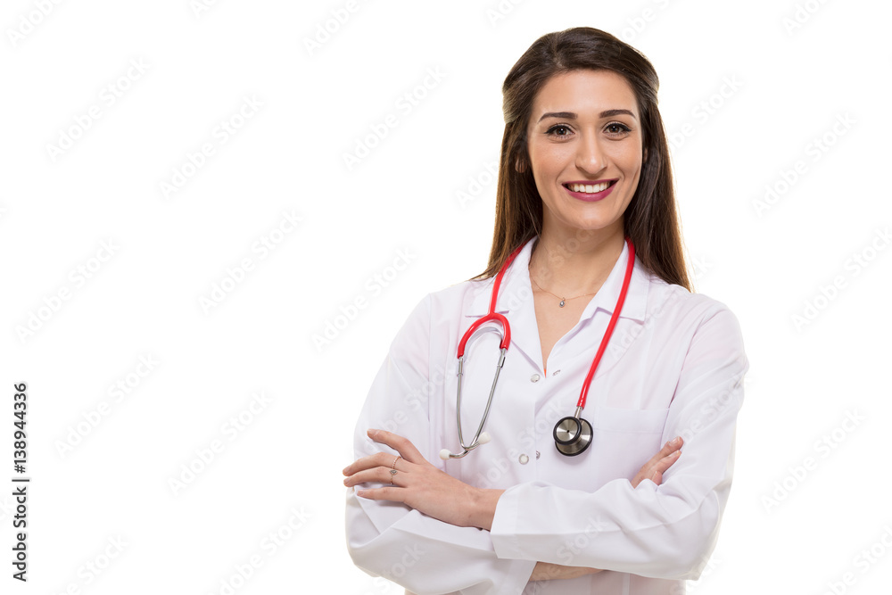 Portrait of a Young Female Doctor - Isolated Portrait of a Young Female Doctor - Isolated