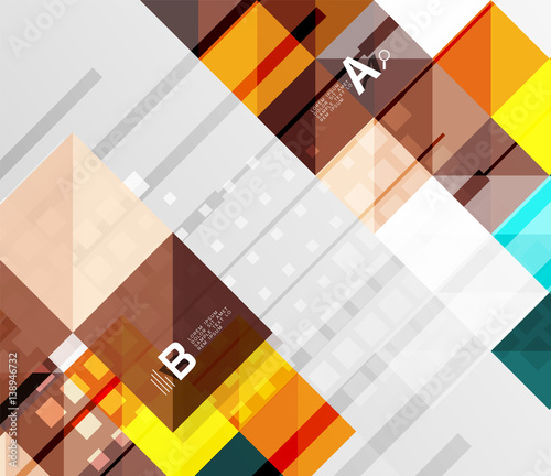 Modern geometrical square banner  minimalistic abstract background