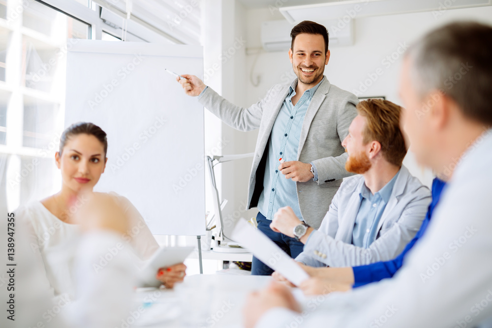 Fototapeta premium Presentation and collaboration by business people