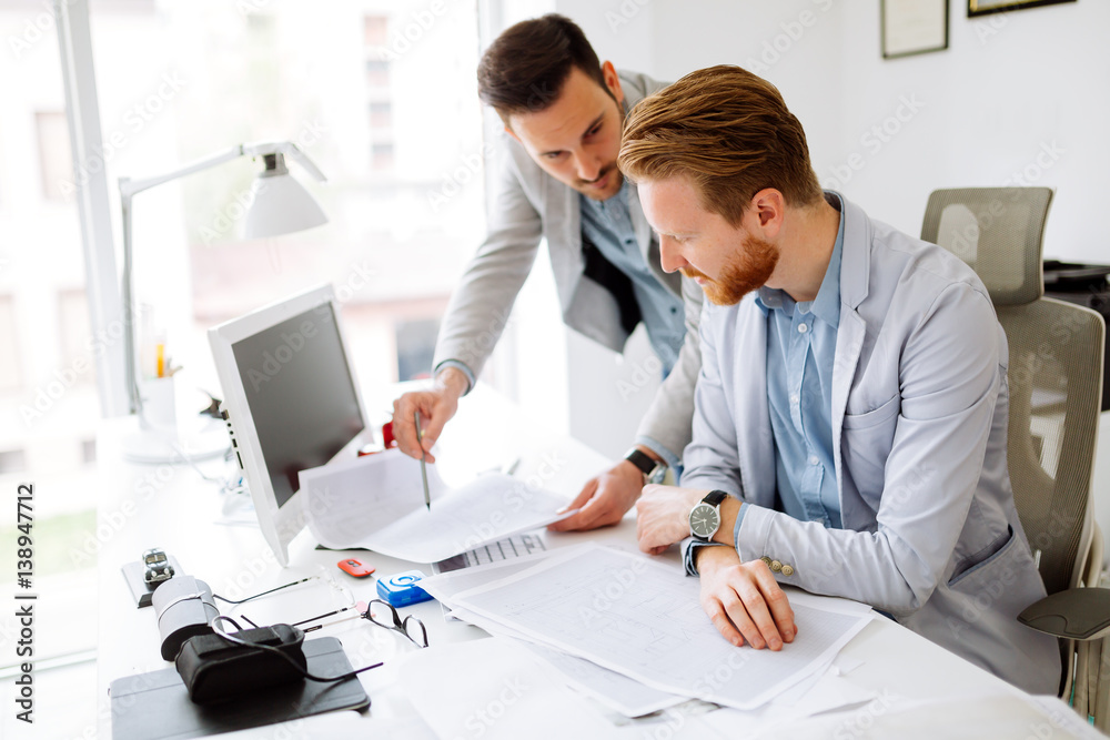 Fototapeta premium Colleagues working in office