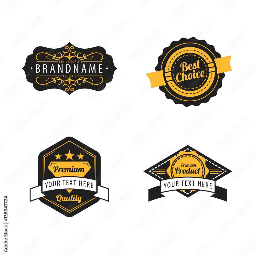 Set of vintage badge template , label,vector illustration