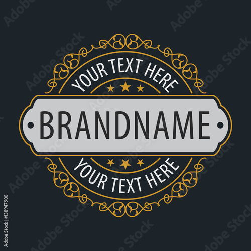 premium monogram Flourishes calligraphic logo template,elegant linear emblem ,business sign,boutique logo , luxury insignia,vector illustration