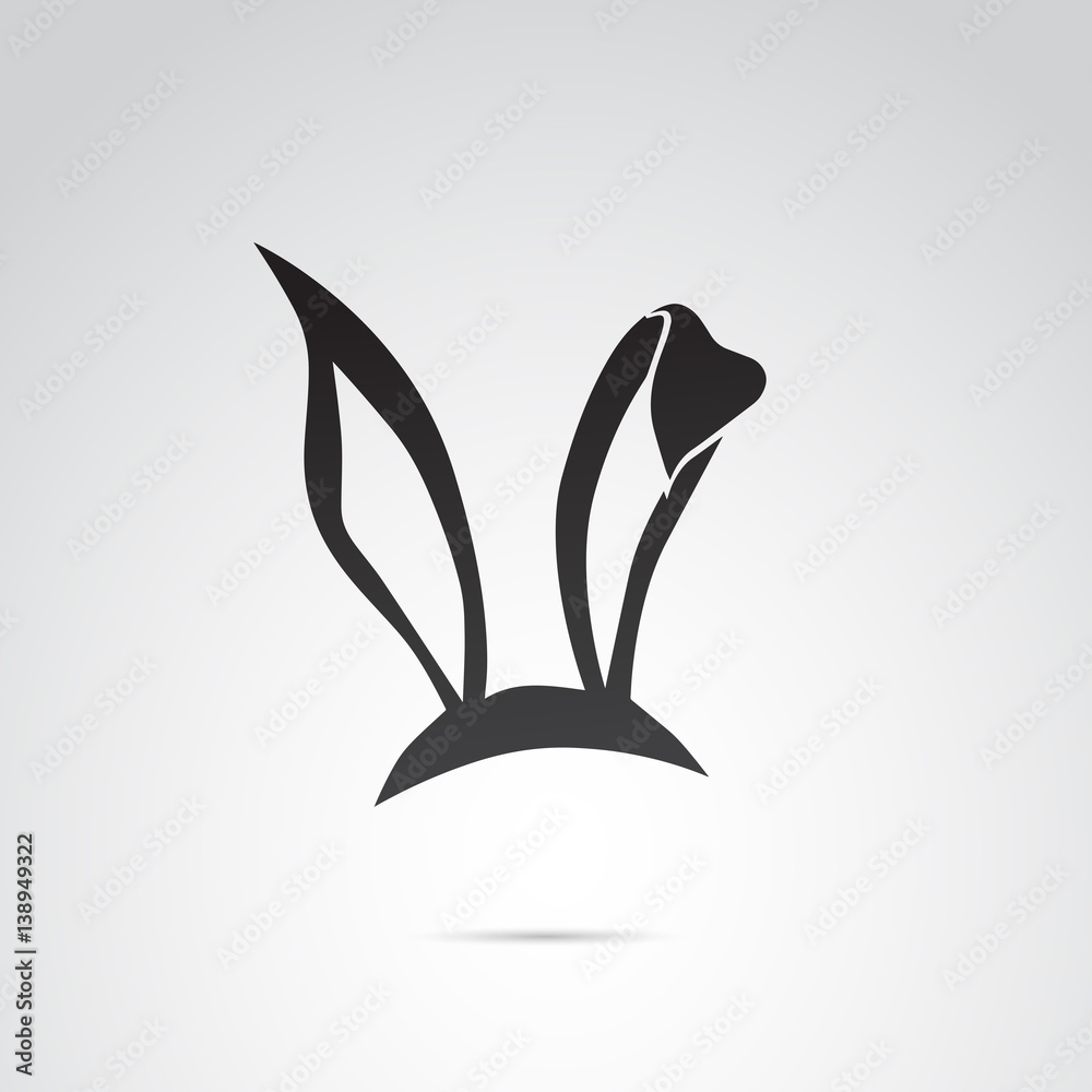 Naklejka premium Bunny easter vector icon.