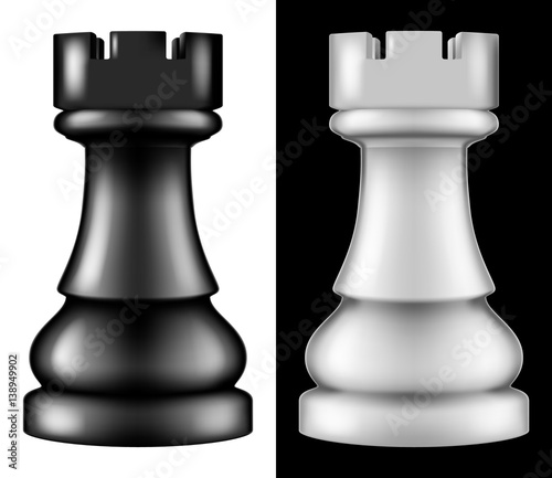 Black rook and white queen chess