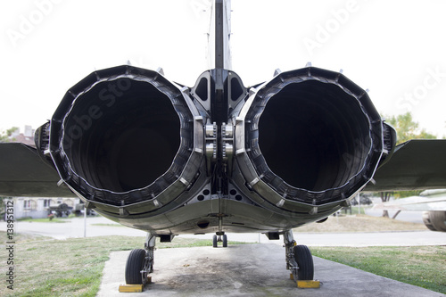 Military Fighter jet engine exhaust