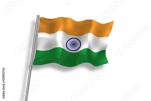 Drapeau d'Inde en qualité vectorielle 