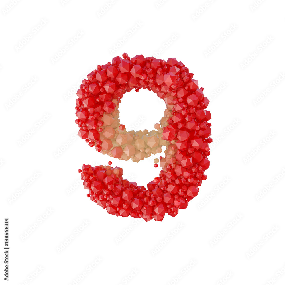 Super realistic 3d rendering of alphabet with crystal Super realistic 3d rendering of alphabet with crystal