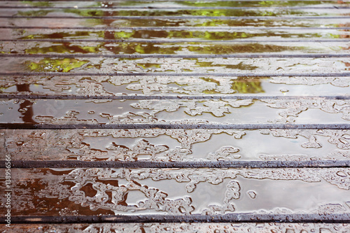 Obraz na płótnie Wet floor w salonie