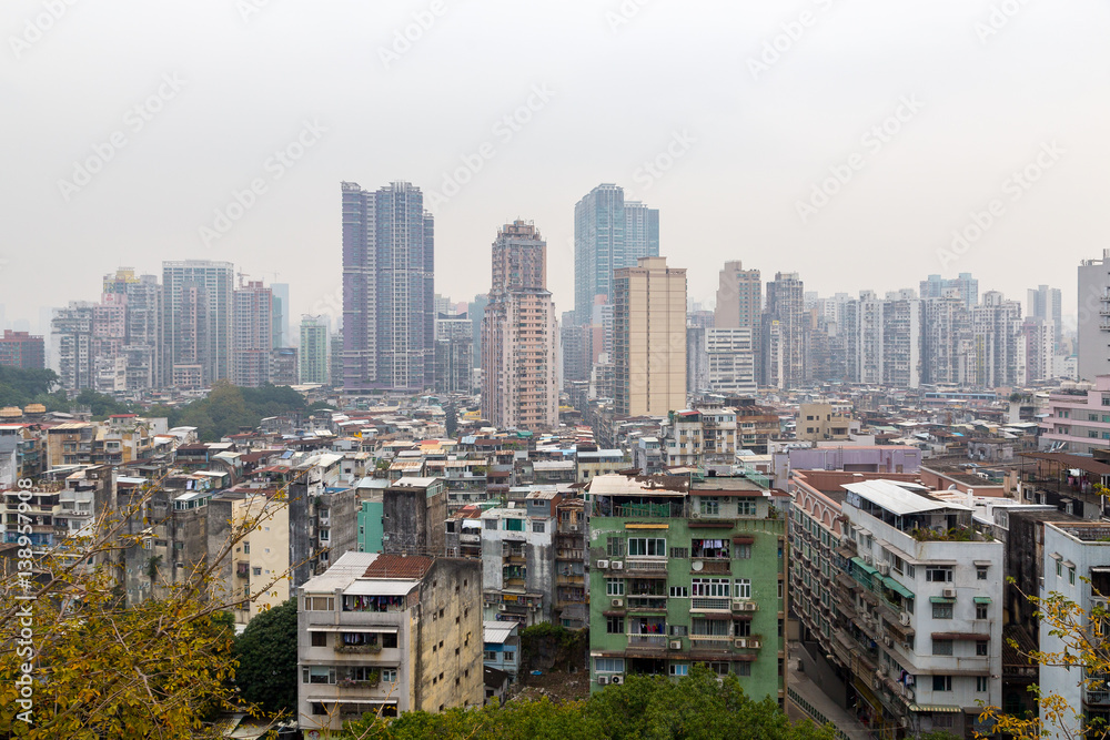 Macau Stadt Panorama bei Tag