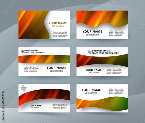business card layout template set30