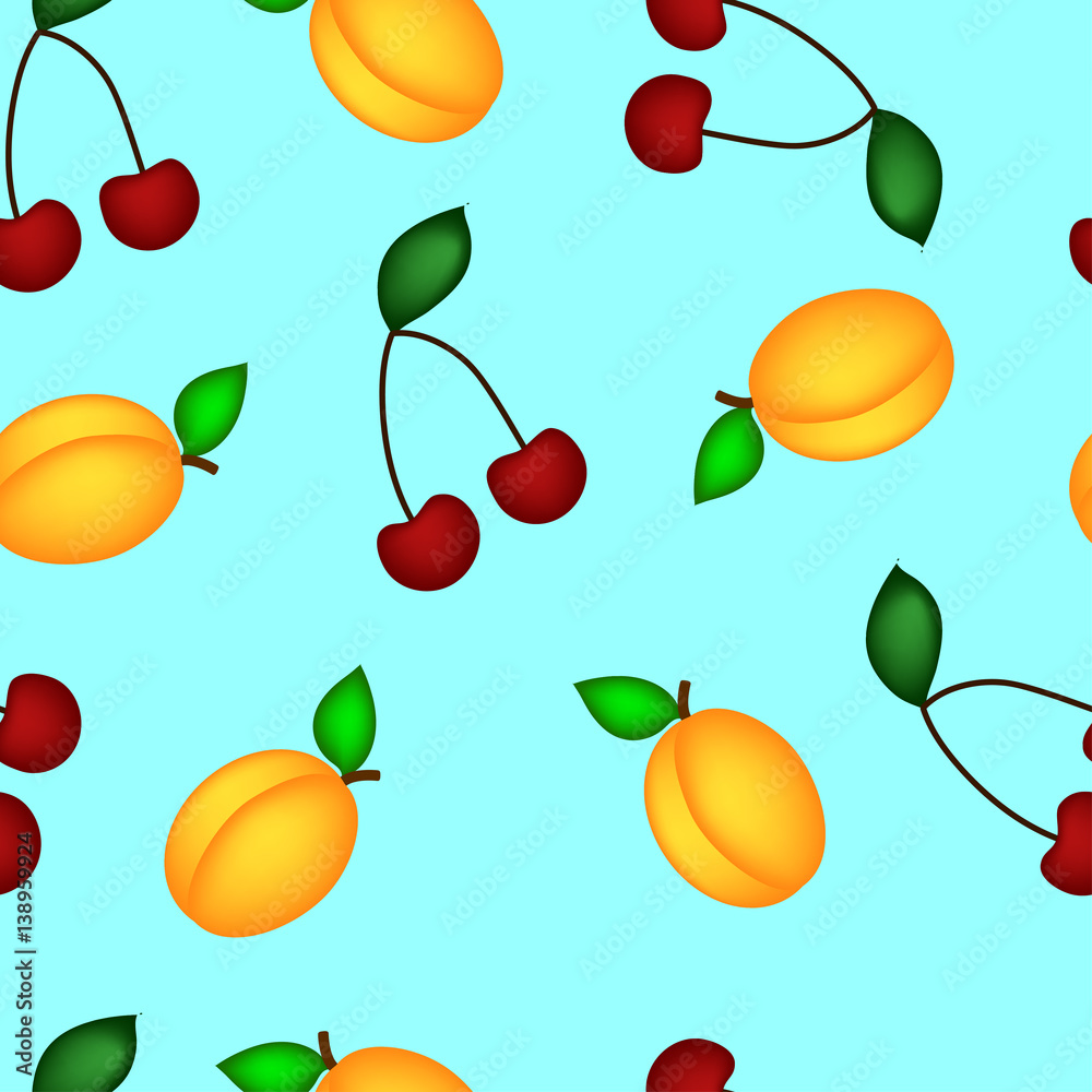 Obraz premium Apricot and cherry