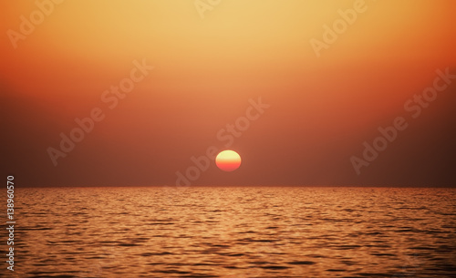 Fototapeta Naklejka Na Ścianę i Meble -  Sunset time at a sea
