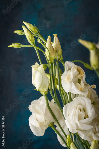 White eustoma flowers