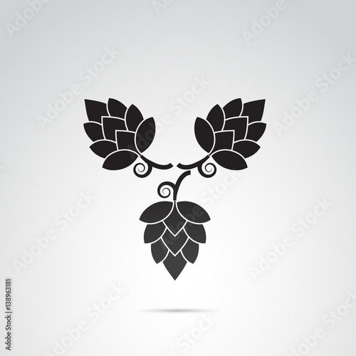 Hop vector icon.