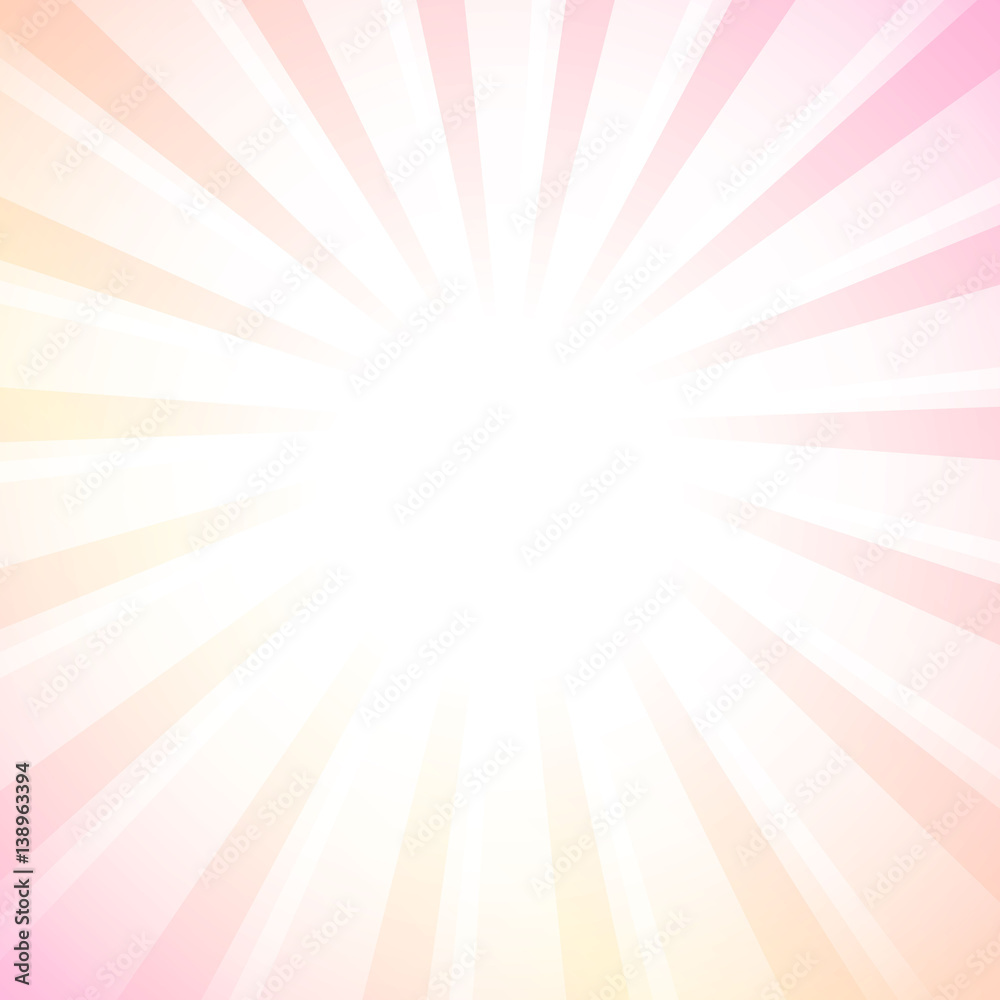 White rays star burst background, pastel colors, pink and yellow. Abstract background with rays of light White rays star burst background, pastel colors, pink and yellow. Abstract background with rays of light