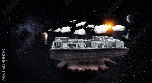 Wallpaper Mural Presenting construction development project . Mixed media Torontodigital.ca