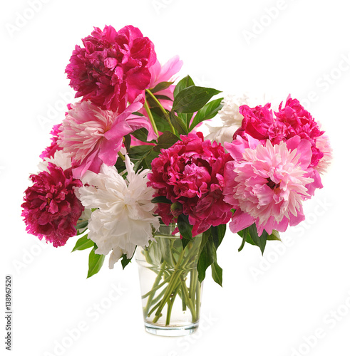 bouquete of colorful peonies photo