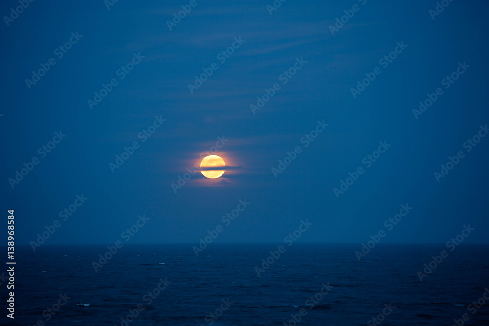 Full Moon over the ocean
