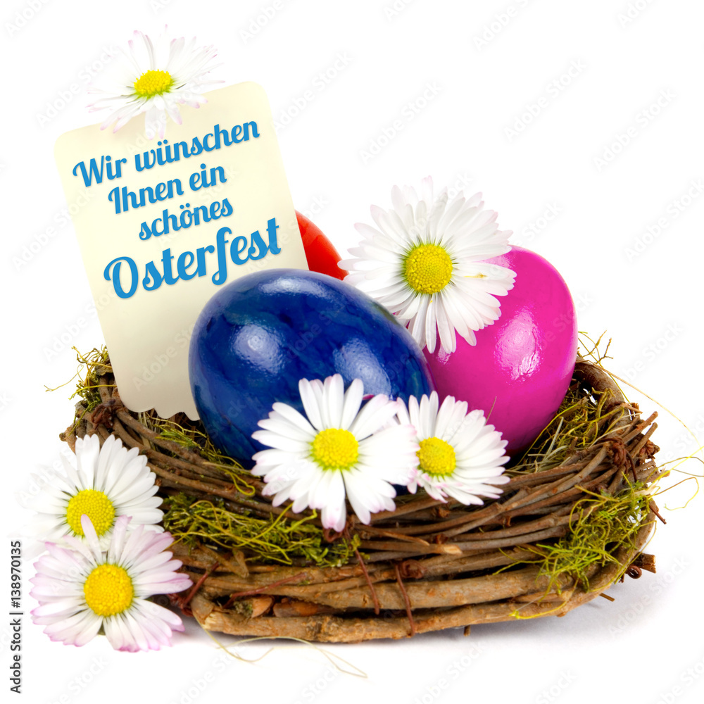 Ich Wünsche Allen Ein Schönes Osterfest Wir wünschen ein schönes Osterfest Stock Photo | Adobe Stock